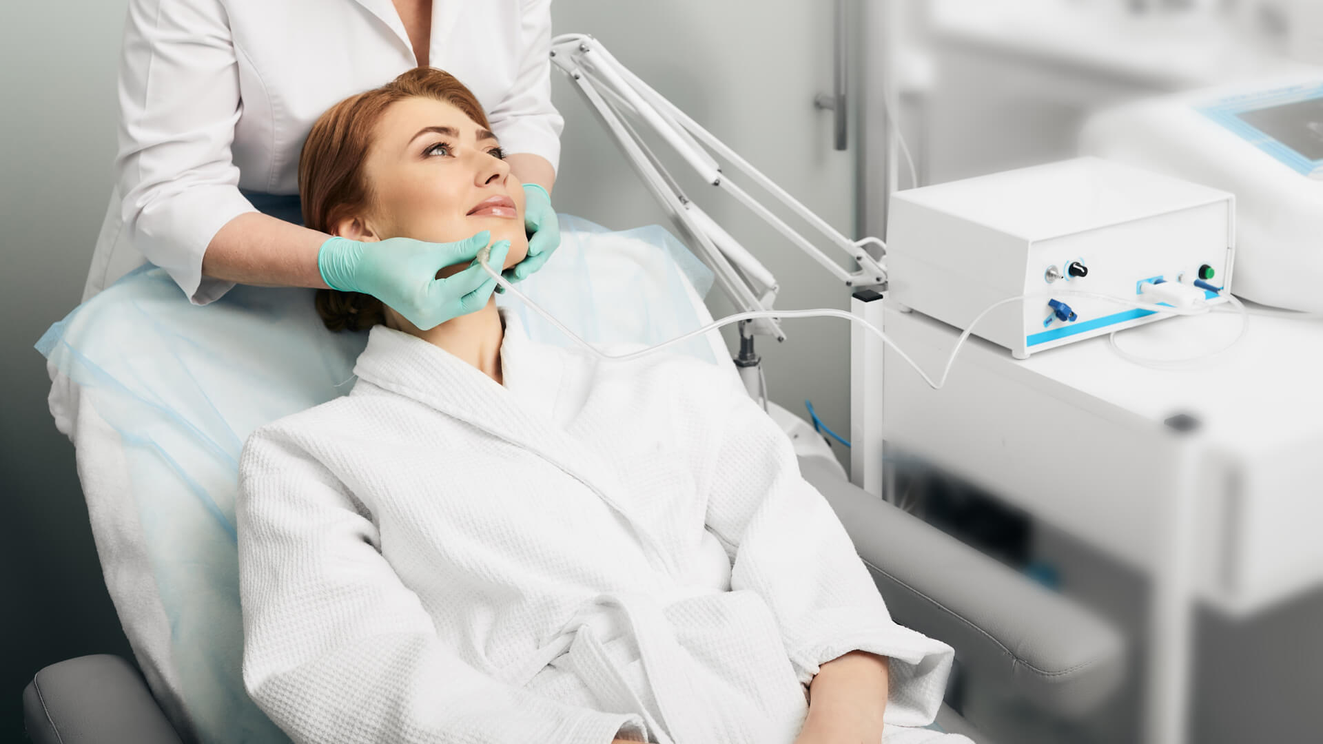 Sessão clínica de aplicação de Ozonioterapia medicinal